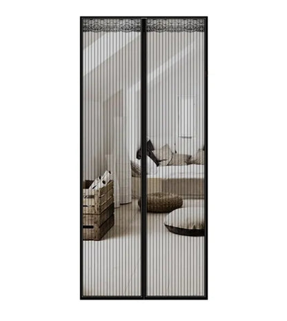 Magnetic Screen Door 39x83 Hands Free Auto Close Mesh Curtain Patio Balcony Black