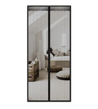 Magnetic Screen Door 39x83 Hands Free Auto Close Mesh Curtain Patio Balcony Black