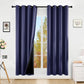 Blackout Curtains Set of 2 52x84 Thermal Grommet Room Darkening Privacy