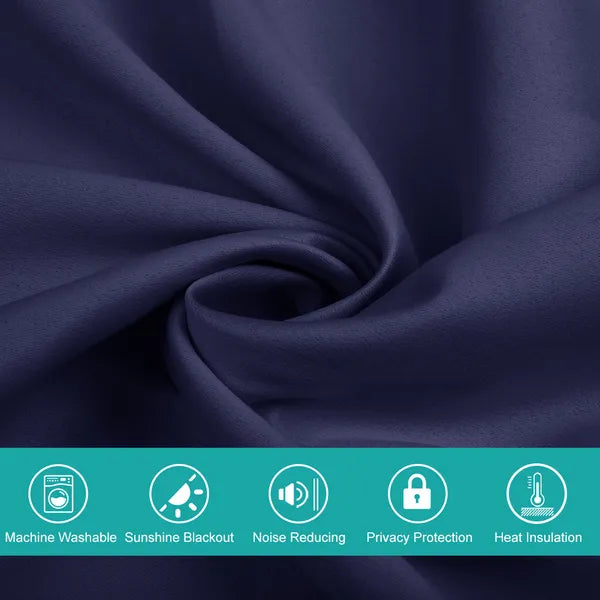 Blackout Curtains Set of 2 52x84 Thermal Rod Pocket Room Darkening Privacy