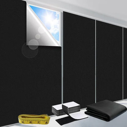 100% Blackout Shade Portable Travel Window Blinds 39.4x57" No Drill Cut to Size RV