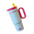 24 oz Insulated Tumbler with Handle Straw Stainless Steel Travel Coffee Mug Cup