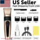 Cordless Hair Clipper Beard Trimmer USB Ceramic Blade Grooming Kit
