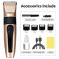 Cordless Hair Clipper Beard Trimmer USB Ceramic Blade Grooming Kit