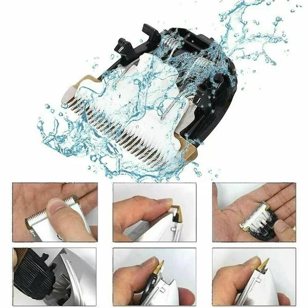 Cordless Hair Clipper Beard Trimmer USB Ceramic Blade Grooming Kit