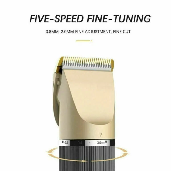 Cordless Hair Clipper Beard Trimmer USB Ceramic Blade Grooming Kit