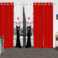 9 Piece Red Rose Bedding Set With Curtains Quilted Bedspread Queen King Cal King