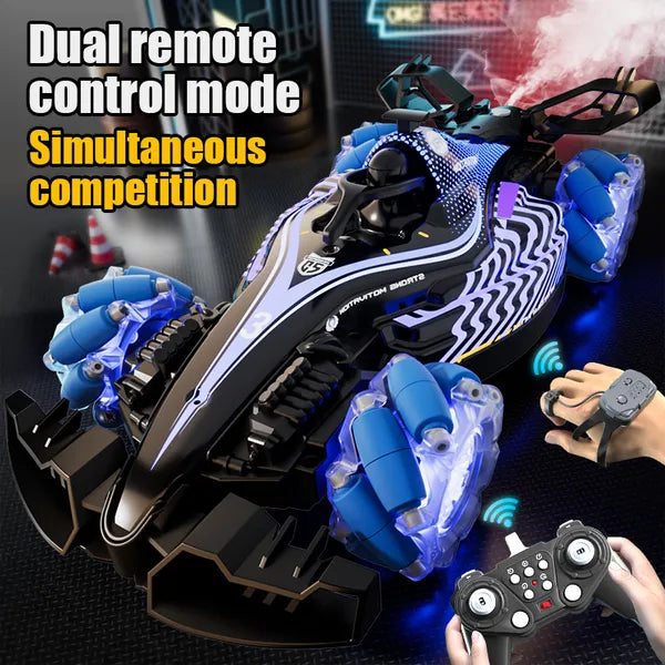 RC Stunt Drift Car 4WD Hand Gesture Sensing LED Spray Remote Control Toy Car