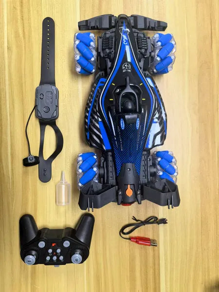 RC Stunt Drift Car 4WD Hand Gesture Sensing LED Spray Remote Control Toy Car