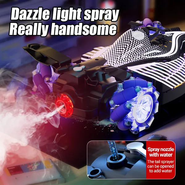 RC Stunt Drift Car 4WD Hand Gesture Sensing LED Spray Remote Control Toy Car