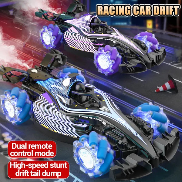 RC Stunt Drift Car 4WD Hand Gesture Sensing LED Spray Remote Control Toy Car
