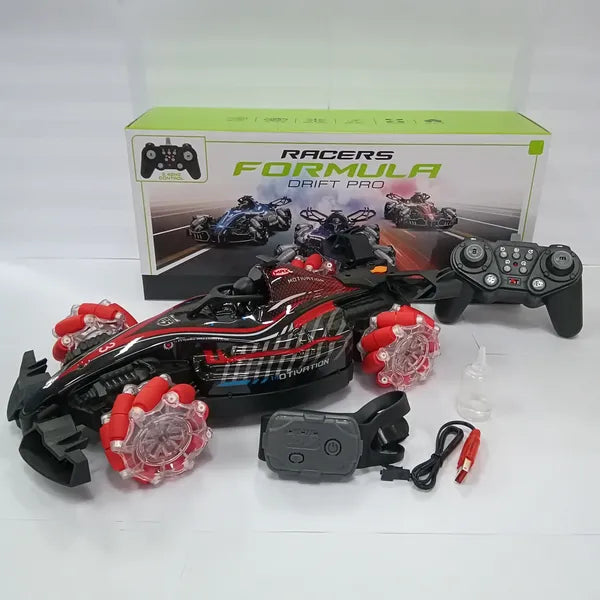 RC Stunt Drift Car 4WD Hand Gesture Sensing LED Spray Remote Control Toy Car