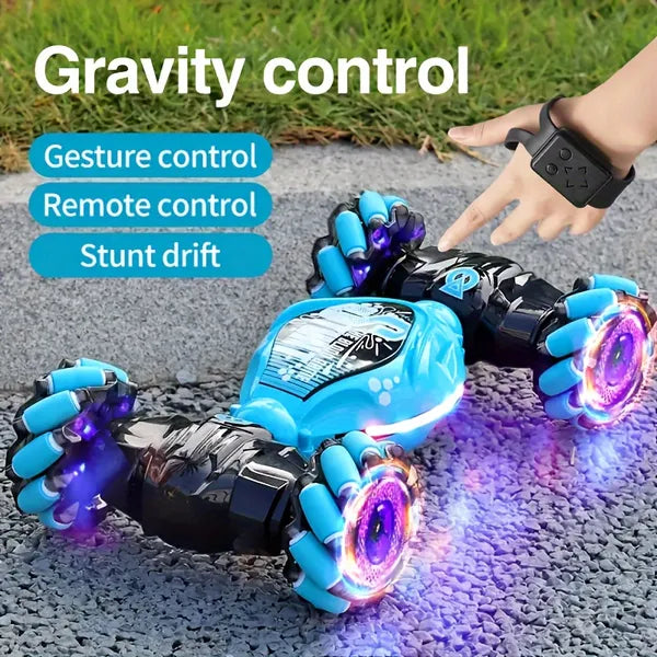 RC Stunt Car 4WD Gesture Control Twist Drift 360° Remote LED Transform Truck