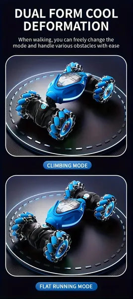 RC Stunt Car 4WD Gesture Control Twist Drift 360° Remote LED Transform Truck