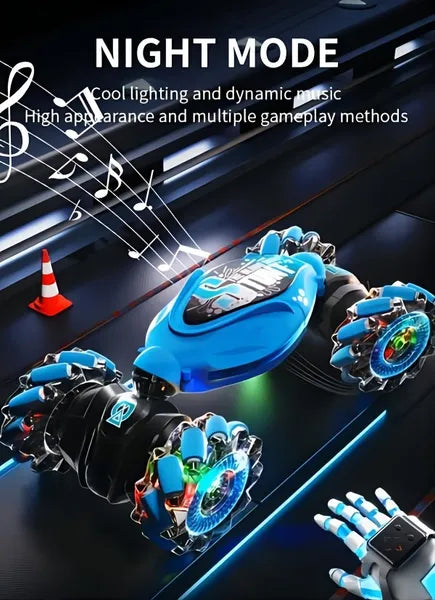 RC Stunt Car 4WD Gesture Control Twist Drift 360° Remote LED Transform Truck