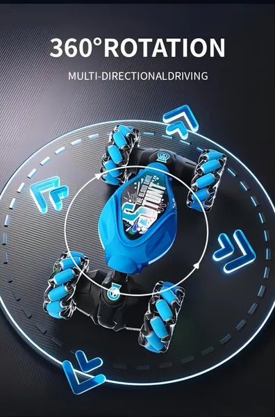 RC Stunt Car 4WD Gesture Control Twist Drift 360° Remote LED Transform Truck