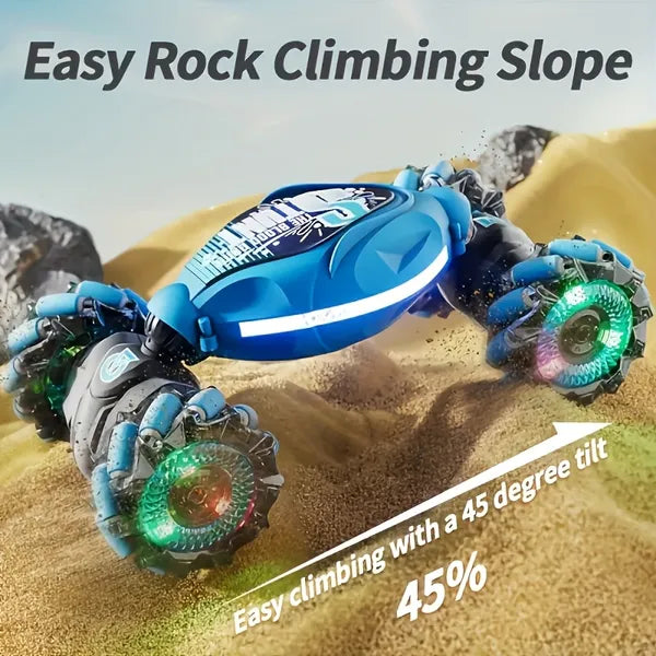 RC Stunt Car 4WD Gesture Control Twist Drift 360° Remote LED Transform Truck