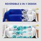 Reversible Quilted Sofa Cover Waterproof Couch Protector 1 2 3 4 Seater Floral