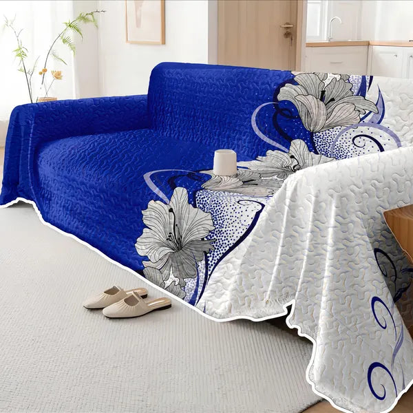 Reversible Quilted Sofa Cover Waterproof Couch Protector 1 2 3 4 Seater Floral
