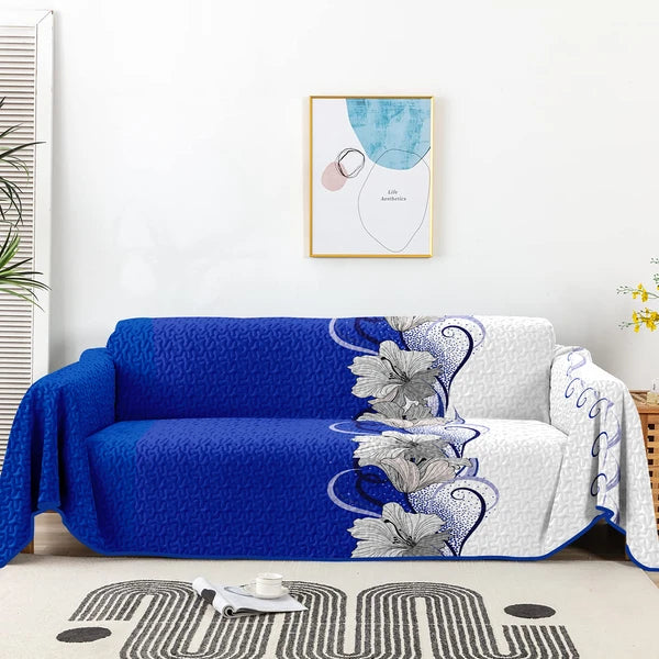 Reversible Quilted Sofa Cover Waterproof Couch Protector 1 2 3 4 Seater Floral