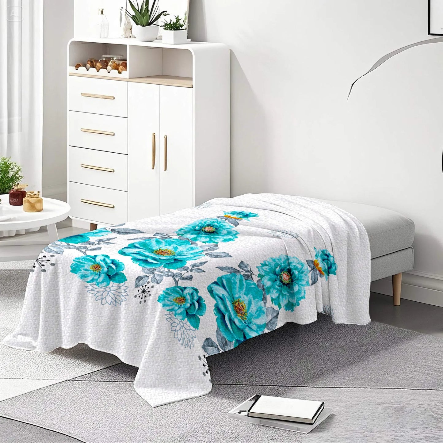 Reversible Quilted Sofa Cover Waterproof Couch Protector 1 2 3 4 Seater Floral