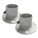 48mm Round Fence Post Base Iron Floor Flange Deck Railing Bracket 2/4 Pack
