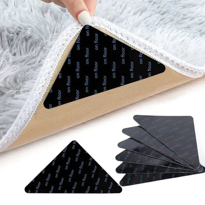 16 Pcs Rug Grippers Non Slip Carpet Tape For Hardwood Floors Tiles 4x4 Triangle