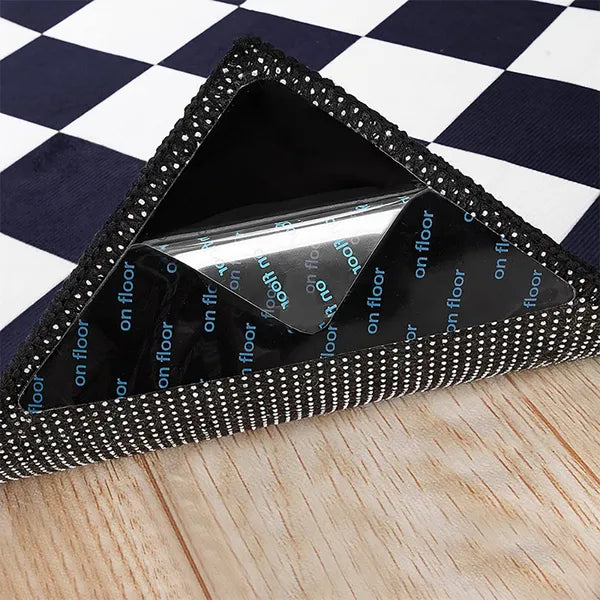 16 Pcs Rug Grippers Non Slip Carpet Tape For Hardwood Floors Tiles 4x4 Triangle