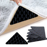 16 Pcs Rug Grippers Non Slip Carpet Tape For Hardwood Floors Tiles 4x4 Triangle