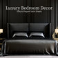 Full Satin Sheets Black 4PC Set 15in Deep Pocket Silky Soft Polyester Bedding