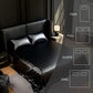 Full Satin Sheets Black 4PC Set 15in Deep Pocket Silky Soft Polyester Bedding