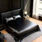 Full Satin Sheets Black 4PC Set 15in Deep Pocket Silky Soft Polyester Bedding