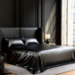 King Satin Sheets Grey 4PC Silky Soft 14" Deep Pocket Polyester Sheet Set