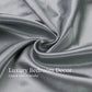 King Satin Sheets 4 Piece Grey Silky 14" Deep Pocket Polyester Bedding Set
