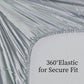 King Satin Sheets 4 Piece Grey Silky 14" Deep Pocket Polyester Bedding Set