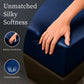 King Satin Sheets 4PC Navy Blue Silky Soft 14" Deep Pocket Bedding Sheet Set