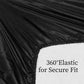 Queen Satin Sheets Black 4 Piece Silky 90GSM Bed Set 15" Deep Pocket Fitted