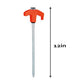 Screw In Tent Stakes 10 Pack Drillable Heavy Duty Steel Ground Anchors Orange