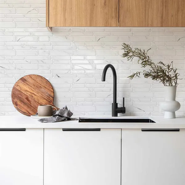 Peel and Stick Wall Tiles 12x12 3D White Marble Backsplash Waterproof 10 Pack