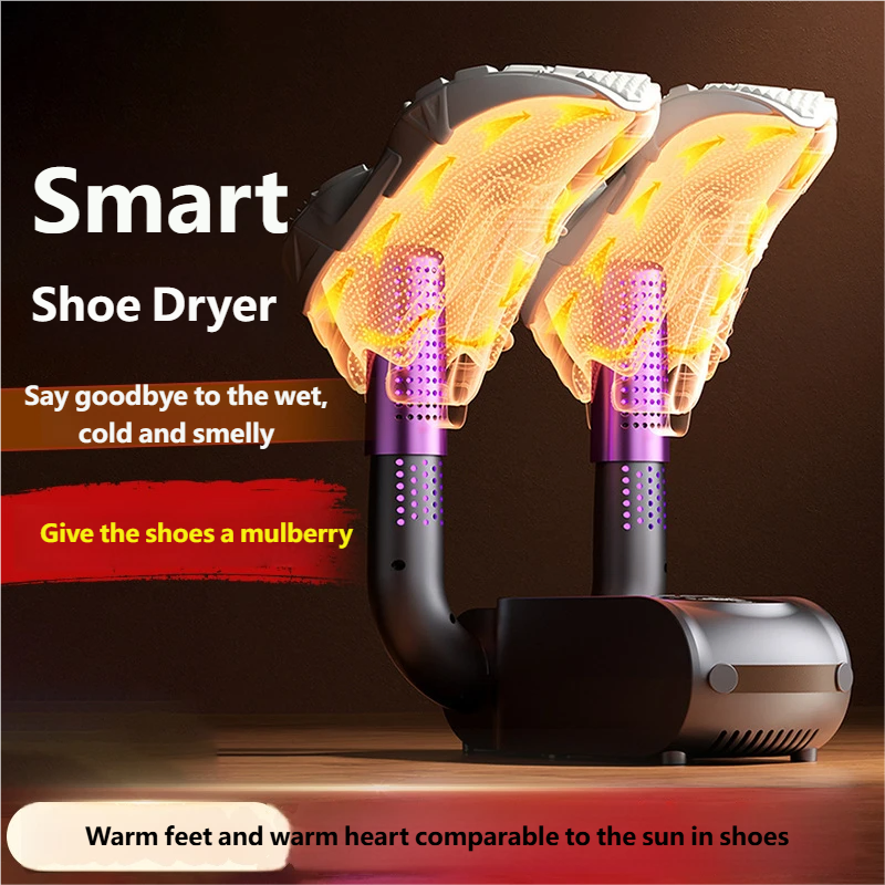 Electric Shoe Dryer UV Deodorizer Timer 360° Drying Boots Gloves Portable