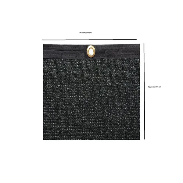 RV Awning Side Shade 8x10 Ft Black 90% Sunblock Privacy Screen Kit Hooks Stakes