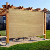 Pergola Side Shade Wall Panel 4x6 Ft 90% UV Block Weighted Bottom Wheat Canopy