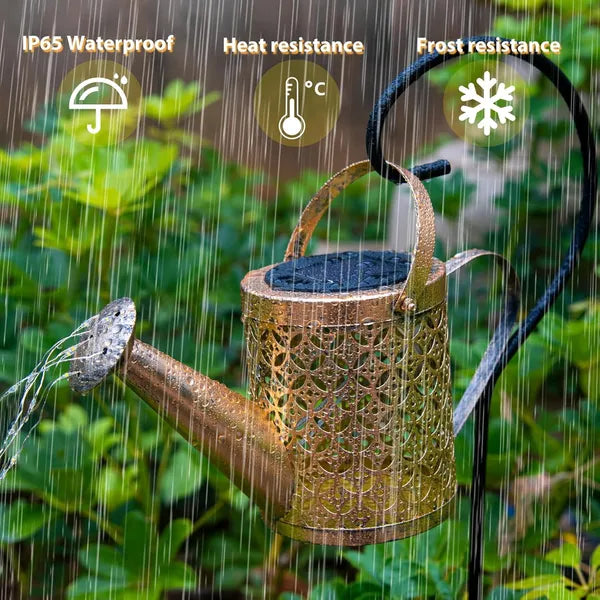 Solar Watering Can Lights Outdoor Garden Decor Hanging Path Lantern Waterproof