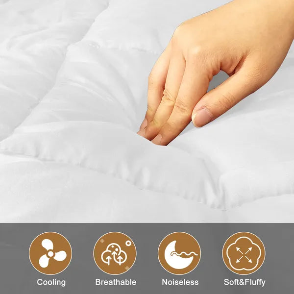 Full Size Mattress Pad Cover Quilted Deep Pocket 8"-21" Bedspread Protector