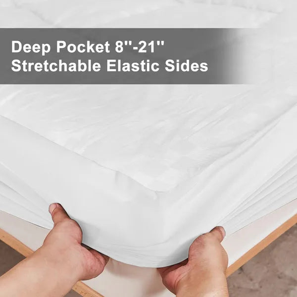 Full Size Mattress Pad Cover Quilted Deep Pocket 8"-21" Bedspread Protector