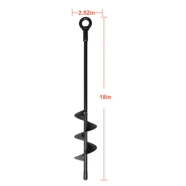 Heavy Duty Spiral Trampoline Ground Anchors 15" 18" Screw In Stakes Drill Adapter