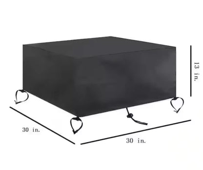 30 Inch Square Fire Pit Cover Waterproof 30x30x13 Propane Fire Table Cover
