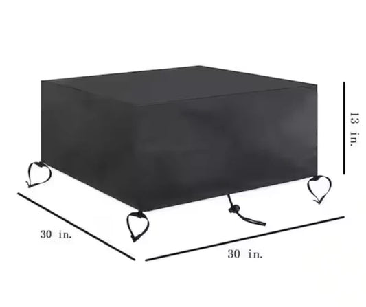 30 Inch Square Fire Pit Cover Waterproof 30x30x13 Propane Fire Table Cover