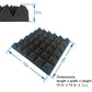 12 Pack Acoustic Foam Panels 12x12 Black Pyramid Sound Absorbing Studio Tiles
