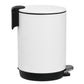 3L Bathroom Trash Can Stainless Steel Foot Pedal Removable Inner Bucket White